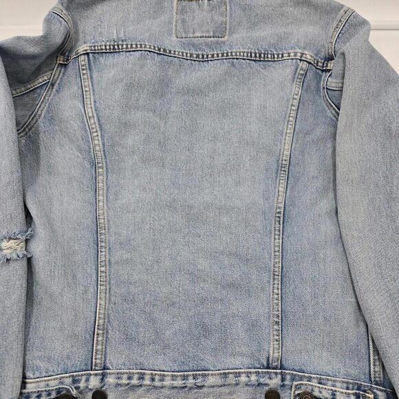 Levi's Stratus Y2K Distressed Retro 100 Cotton Medium Jean Jacket - Picture 8 of 11
